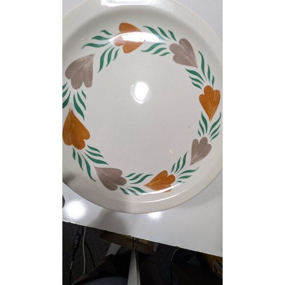 Syracuse China CHANTILLY Plate Orange Green Vintage - Picture 8 of 10